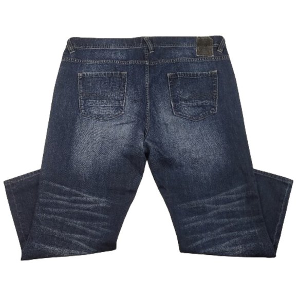 Marc Ecko Jeans Men's Well Hung Relaxed Boot 27" Inseam Med Wash Blue Denim - Picture 4 of 11